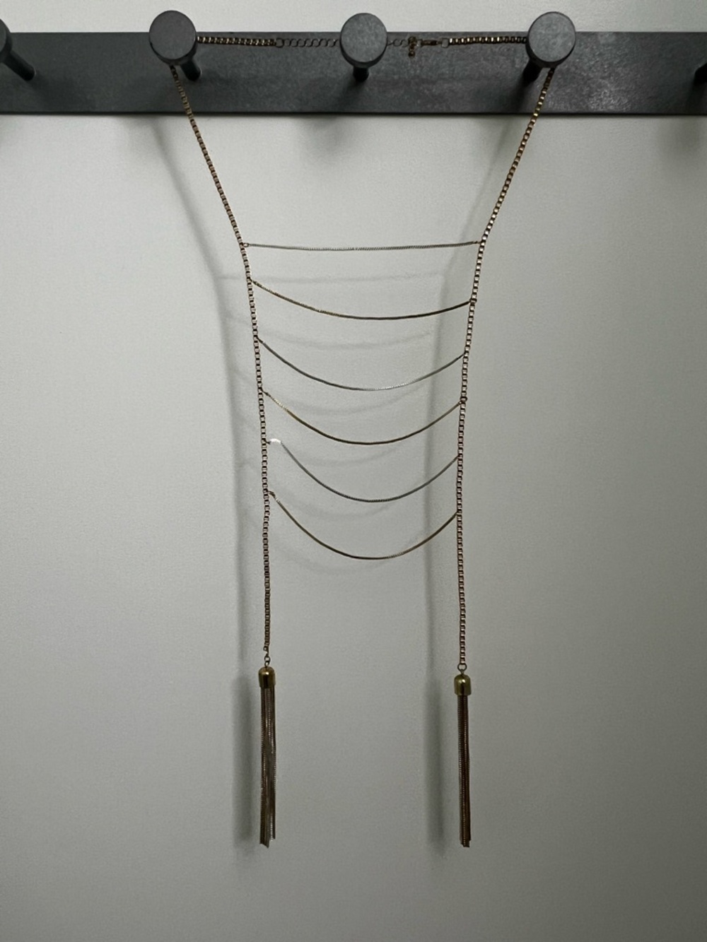 Gold Multi-Layer Tassel Body Chain Necklace